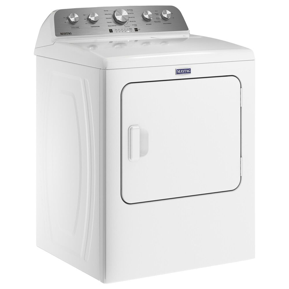 Maytag 7 Cu. Ft. Electric Dryer with Steam in White, , large