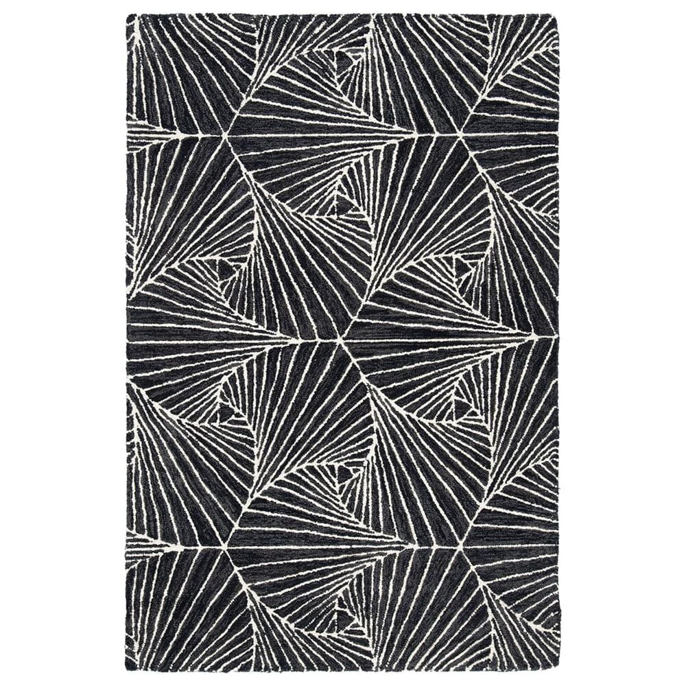 Safavieh Micro-Loop MLP174H 3" x 5" Charcoal and Ivory Area Rug, , large