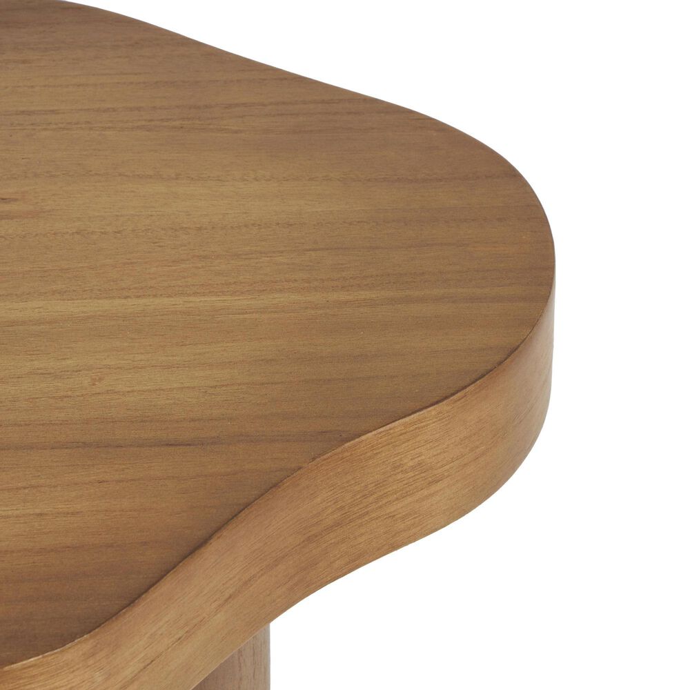 Maple and Jade Pedestal Accent End Table in Brown, , large