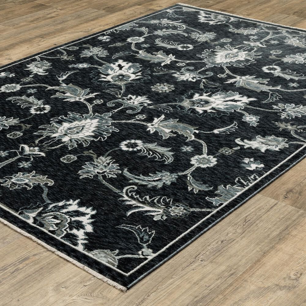 Oriental Weavers Echo ECH05 Blue and Ivory 7&#39;10&quot; x 10&#39;10&quot; Area Rug, , large