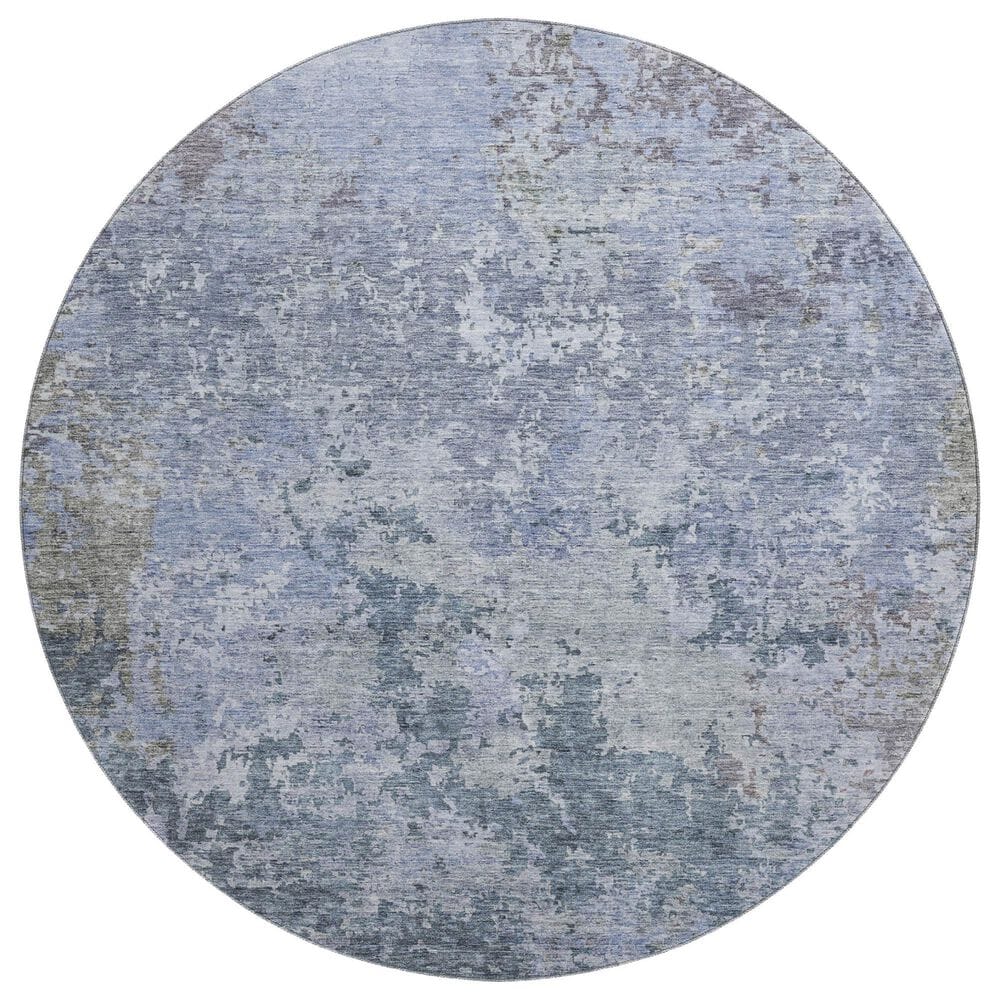 Dalyn Rug Company Bresca 8" Round Blue Indoor/Outdoor Area Rug, , large