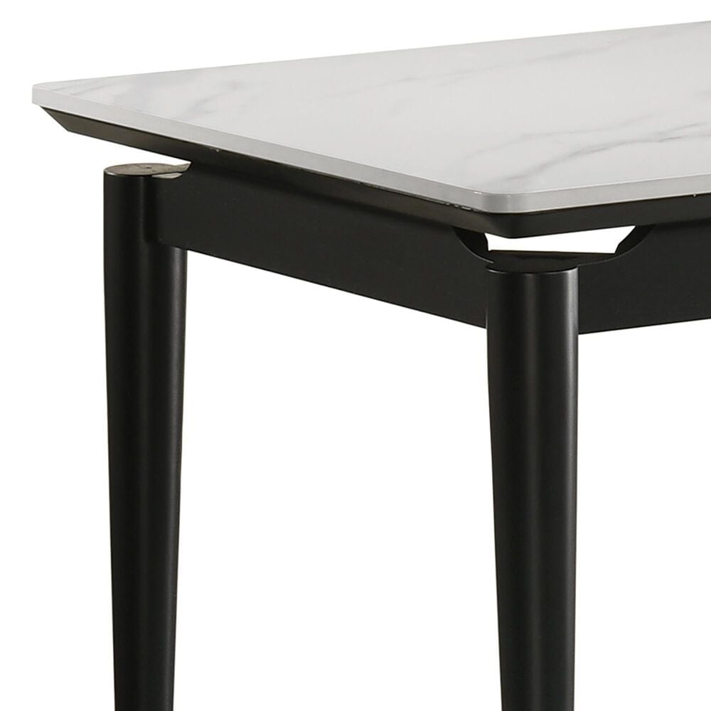 Furniture of America Kalor End Table in Black, White and Silver, , large