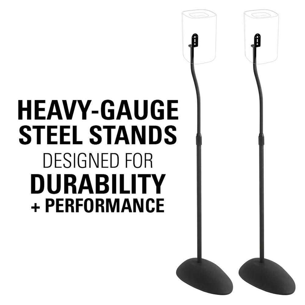 Sanus Adjustable Speaker Stands for Satellite Speakers in Black, , large