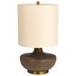 Creative Coop Salem Stoneware Table Lamp in Mushroom Brown, , large