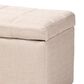 Baxton Studio Fera Storage Ottoman in Beige, , large
