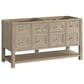 James Martin Vanities Breckenridge 60" Double Bathroom Vanity in Whitewashed Oak with 3 cm Parisien Bleu Quartz Top and Rectangular Sinks, , large