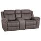 Linon Home Decor Galloway Manual Loveseat in Stone Gray, , large