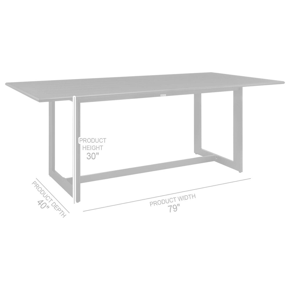 Blue River Grand Rectangle Patio Dining Table in Black, , large