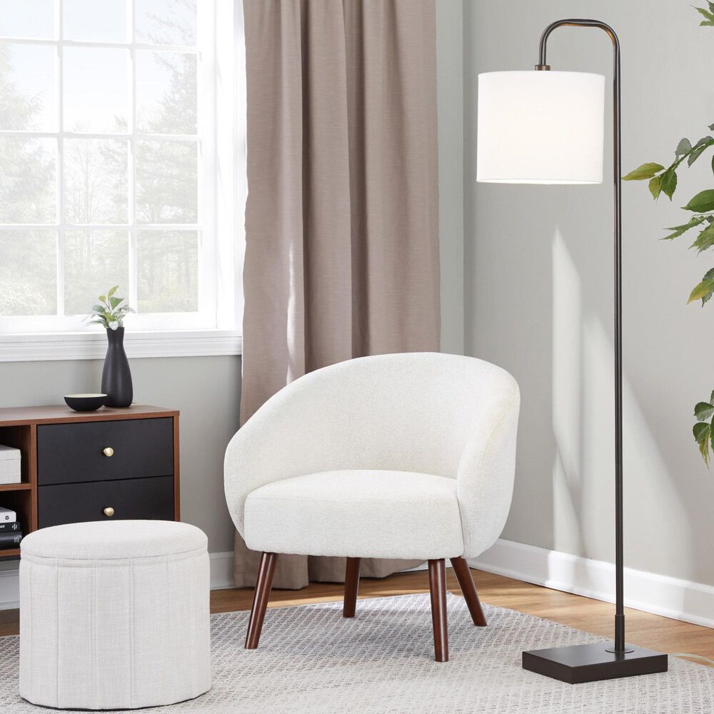 Lumisource Ashland Lounge Chair in Cream, , large