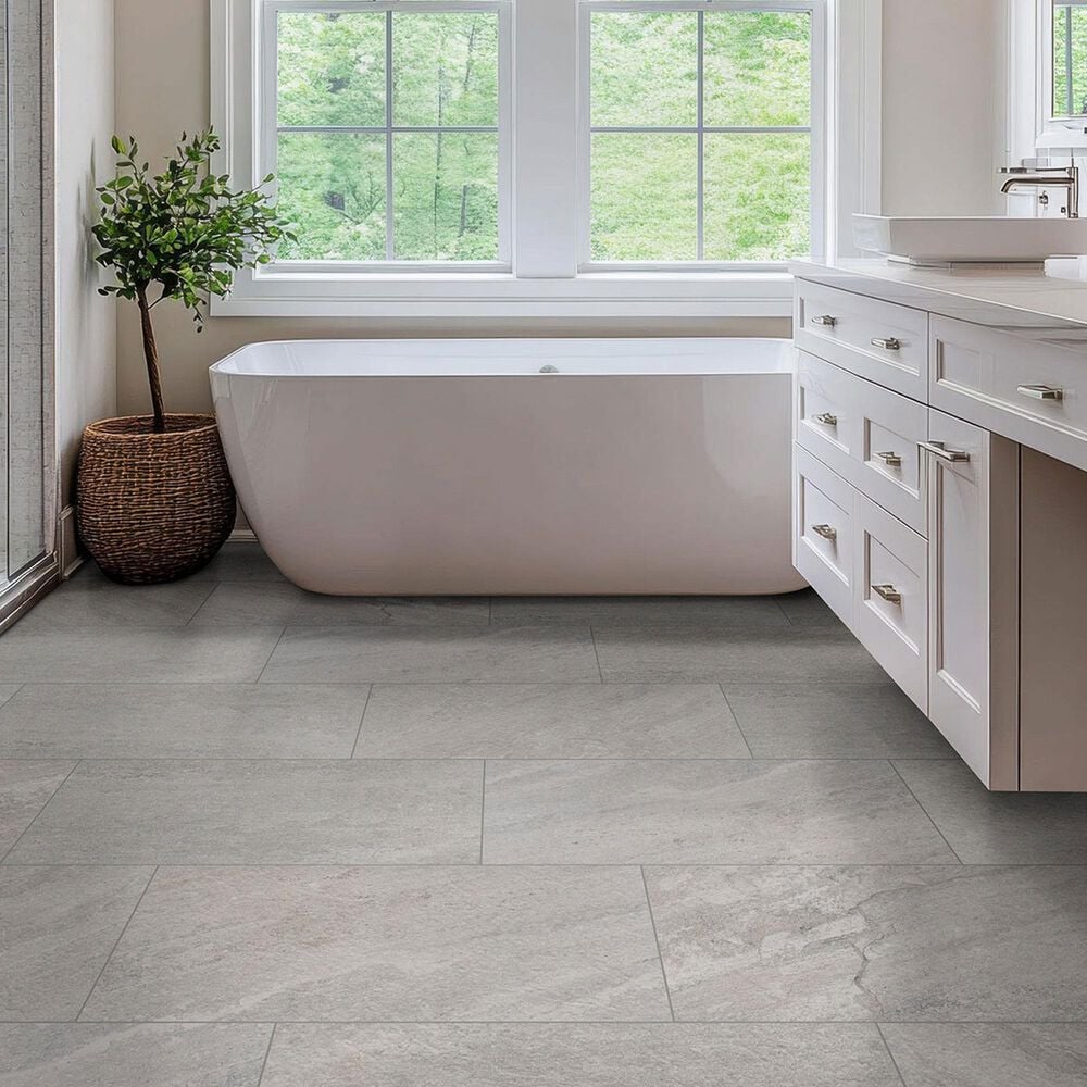 MS International Traktion Stowe Silver Dune 15" x 30" Porcelain Tile, , large