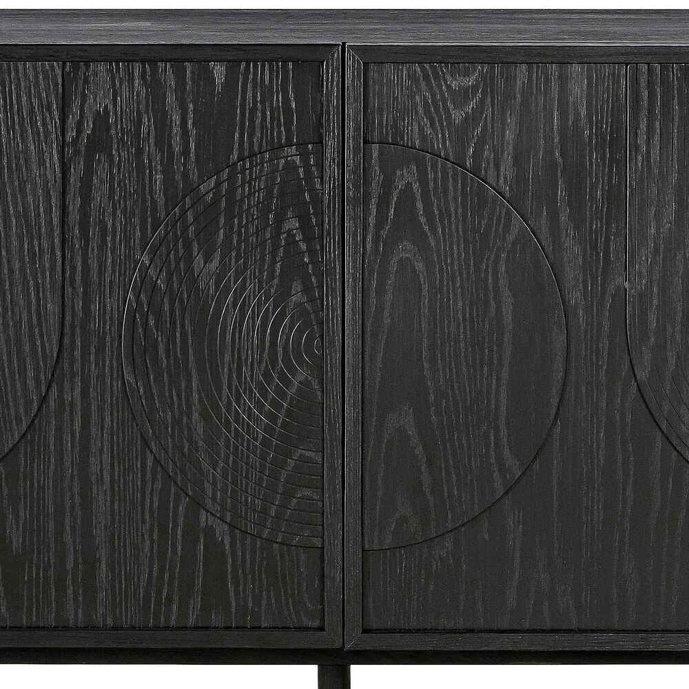 Blue River Holland 4-Door Sideboard in Black Brushed, , large