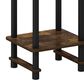 HOMLUX Turn-N-Tube Tall End Table in Amber Pine and Black, , large