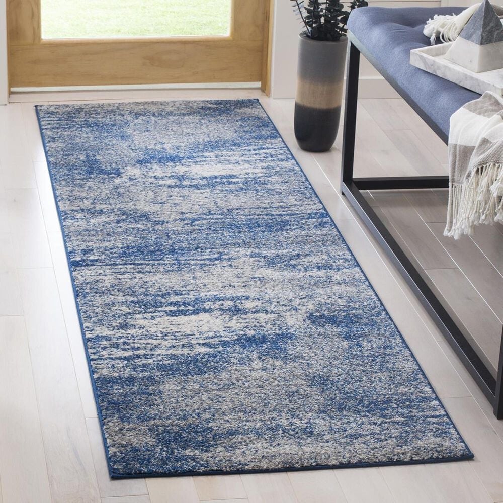 Safavieh Evoke EVK272A-27 2"2" x 7" Navy/Ivory Runner, , large