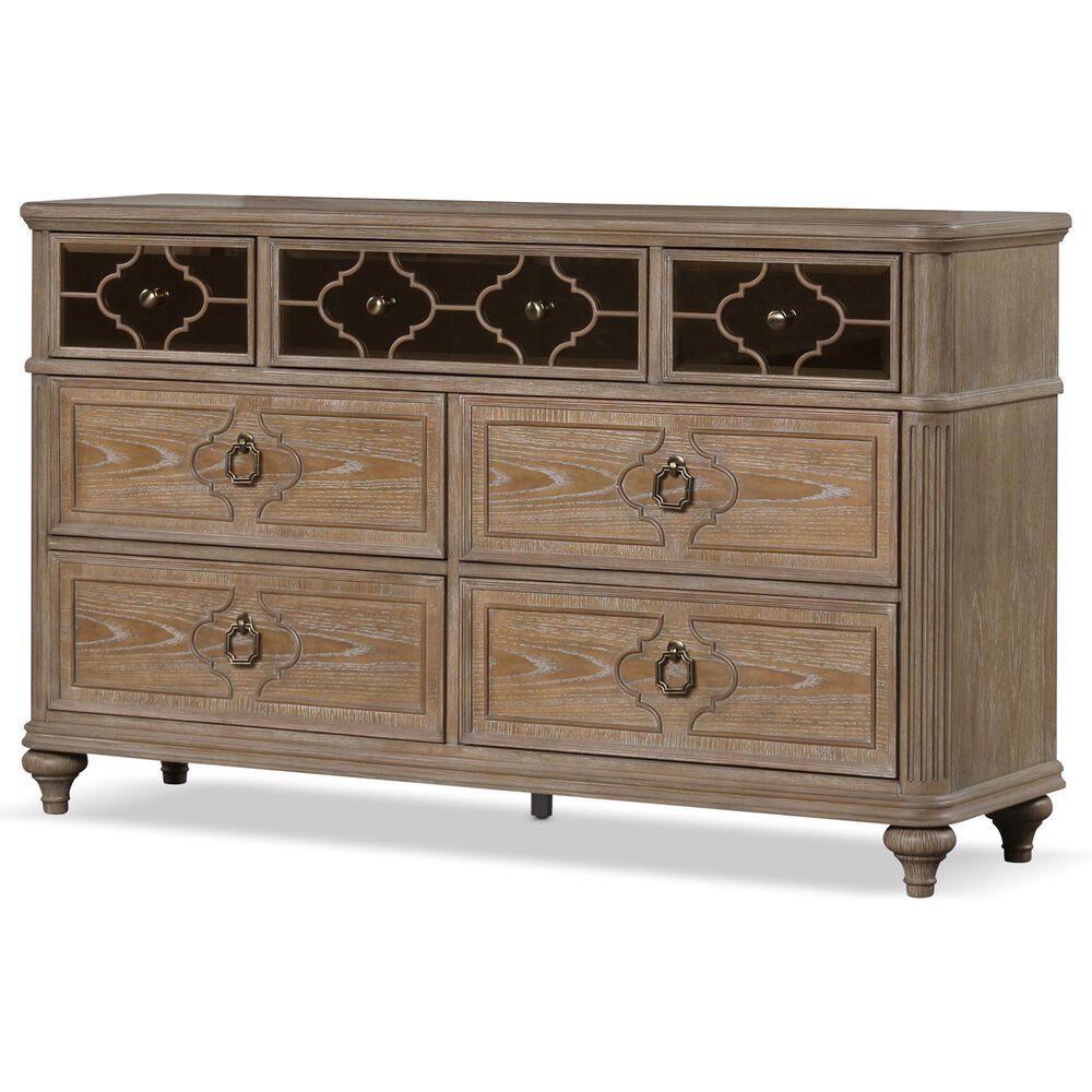 Furniture of America Lyris 7-Drawer Dresser in Rustic Oak, , large