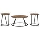 Ashley Cassbryn 3-Piece Occasional Table Set in Brown and Sleek Black, , large
