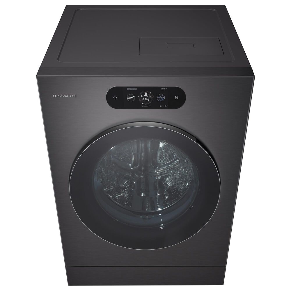 LG Studio 5.8 Cu. Ft. Smart Front Load All-In-One Washer and Dryer Combo in Brushed Black Steel, , large