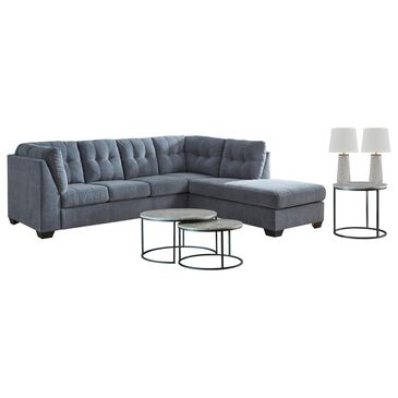 Ashley 5-Piece Living Room Set in Denim, , large