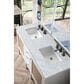 James Martin Vanities Addison 60" Double Bathroom Vanity in Glossy White with 3 cm Carrara White Marble Top and Rectangular Sinks, , large
