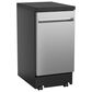 GE Appliances 18" Portable Dishwasher in Stainless Steel, , large