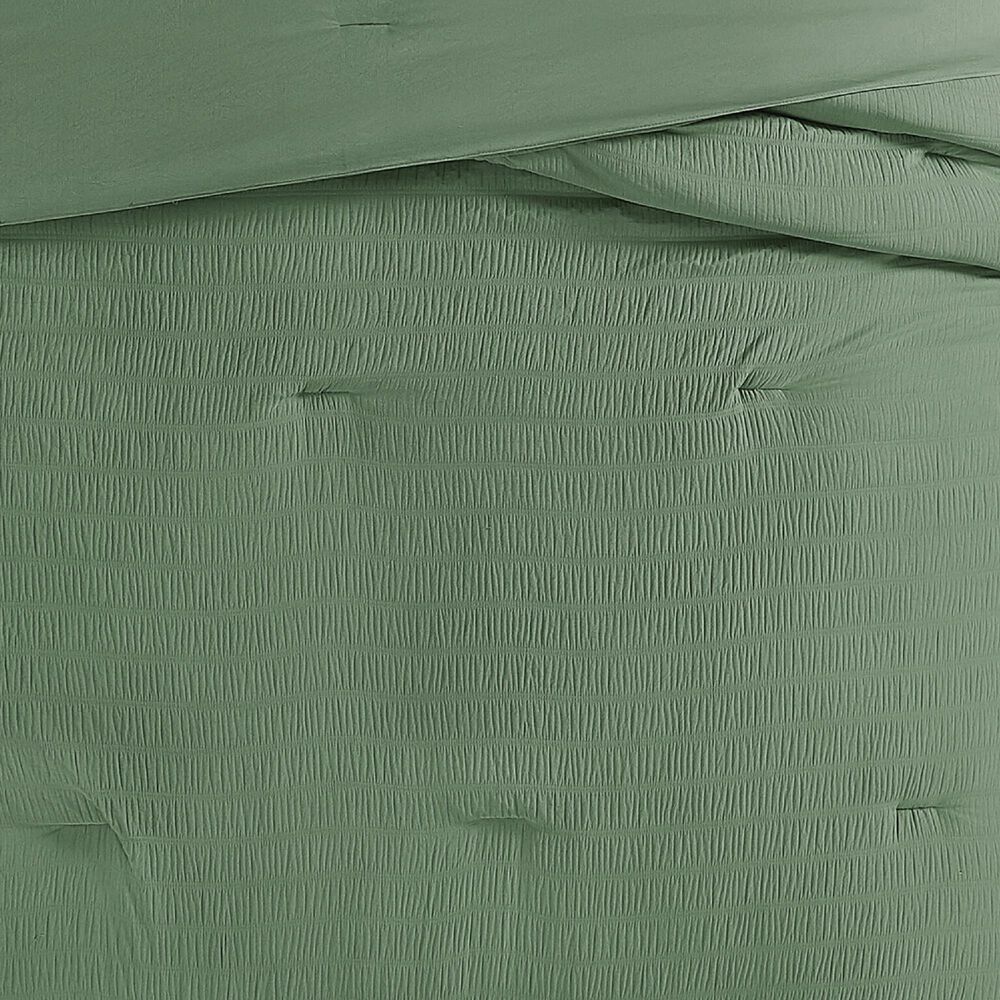 Pem America Crinkle Garment 3-Piece Full/Queen Comforter Set in Green, , large
