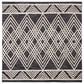 Safavieh Micro-Loop MLP155H 5" Square Charcoal and Ivory Area Rug, , large