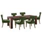 Bassett Mirror Company Walsh and Oliver 7-Piece Rectangular Dining Set in Rustic Brown, , large