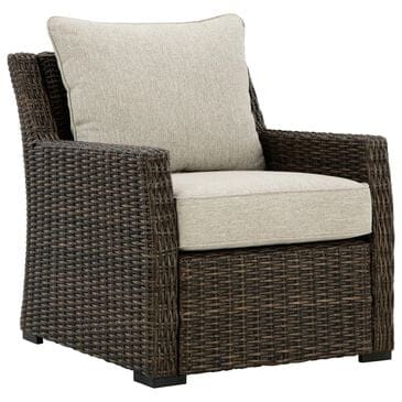 Ashley Brook Ranch Outdoor Lounge Chair in Brown, , large
