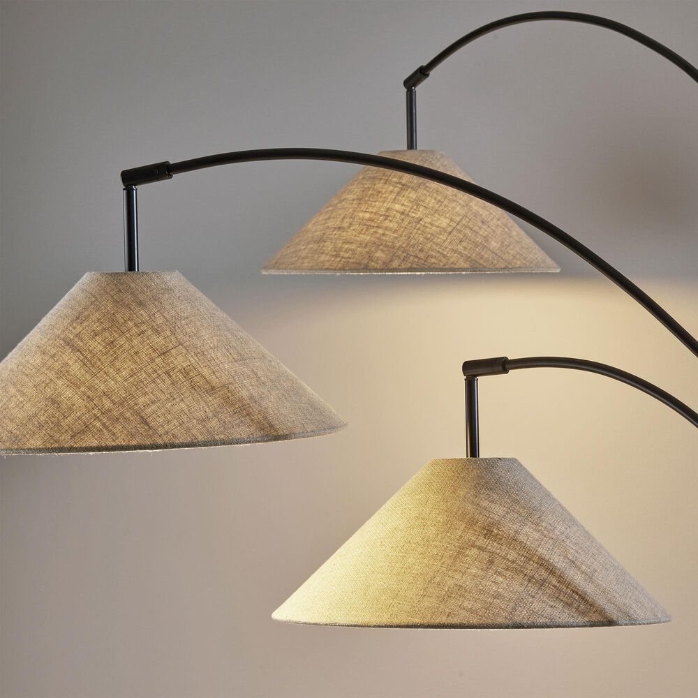 Adesso Braxton 3-Arm Arc Lamp in Dark Bronze, , large