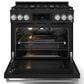 THOR KITCHEN Gordon Ramsay 6 Cu. Ft. 36" Professional Liquid Propane Range with Stainless Steel Handle Kit in Black, , large