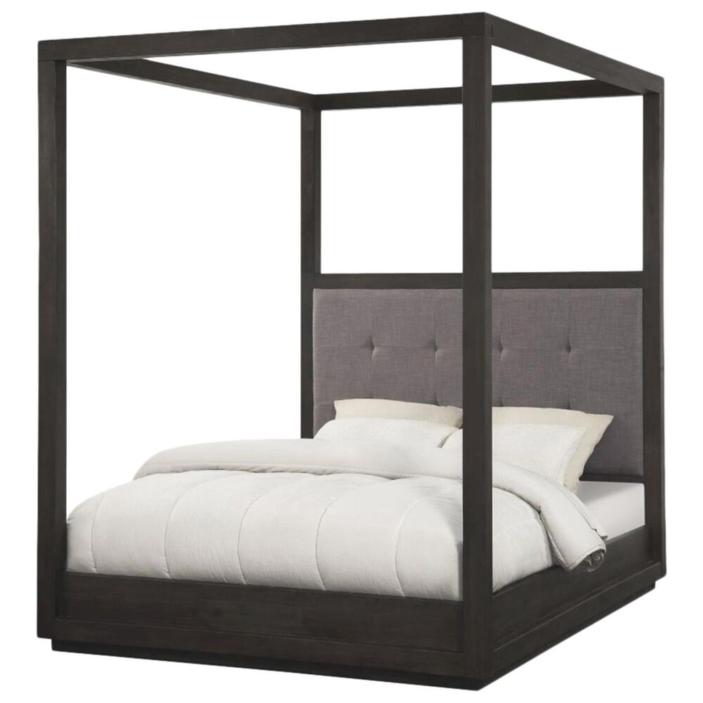 Urban Home Oxford Queen Canopy Bed in Oxford Gray, , large