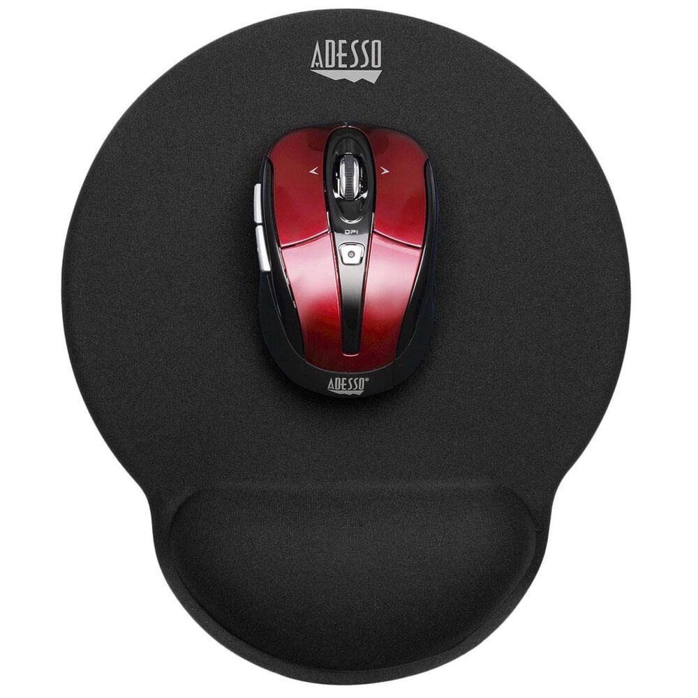 Adesso Memory Foam Mouse Pad with Wrist Rest in Black, , large