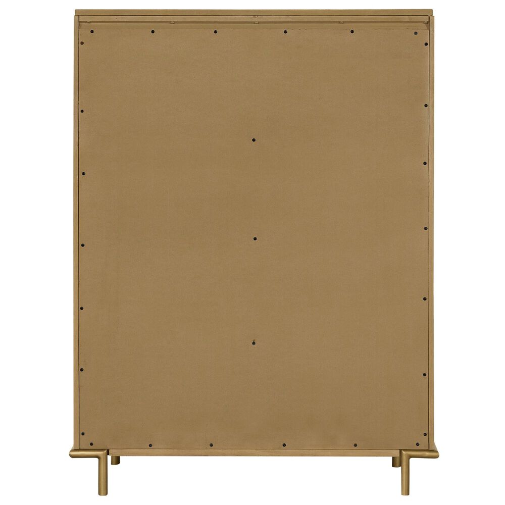 Pacific Landing Arini 5-Drawer Chest in Sand Wash and Aged Brass, , large