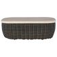 Ashley Kimora Patio Cocktail Table in Beige and Dark Brown, , large