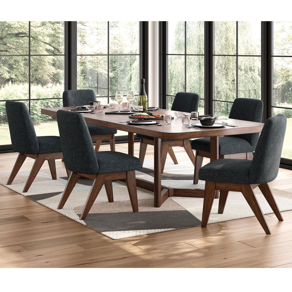 MILLENNIUM Dilenno 7-Piece Rectangular Dining Set in Rich Warm Brown, , large