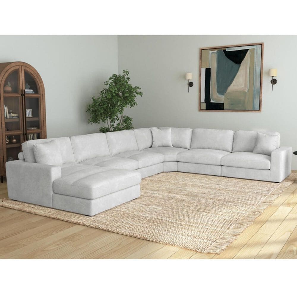 Mayberry Hill Arizona 6-Piece Stationary Left Facing Sectional in Stone, , large