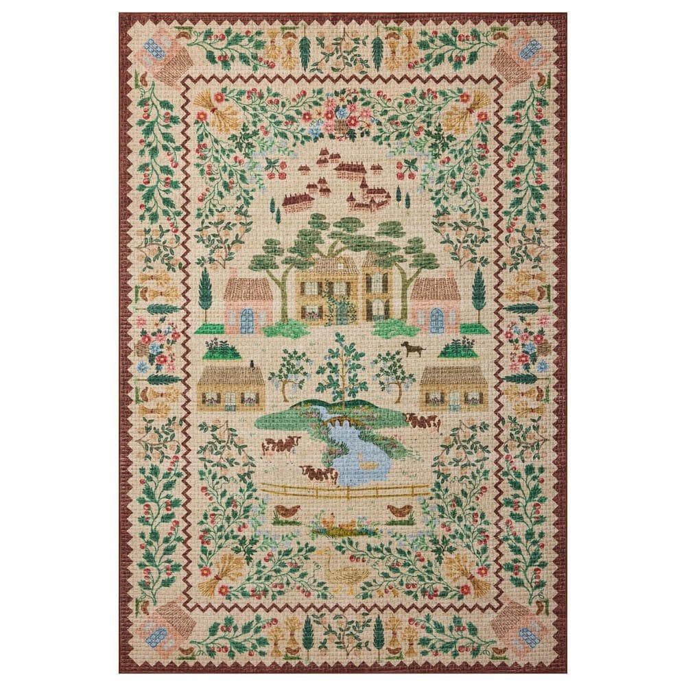 Rifle Paper Co. x Loloi Orchard Antique Ivory and Multicolor 2"3" x 3"9" Area Rug, , large
