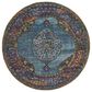 Oriental Weavers Andorra Blue 7"10" Round Area Rug, , large