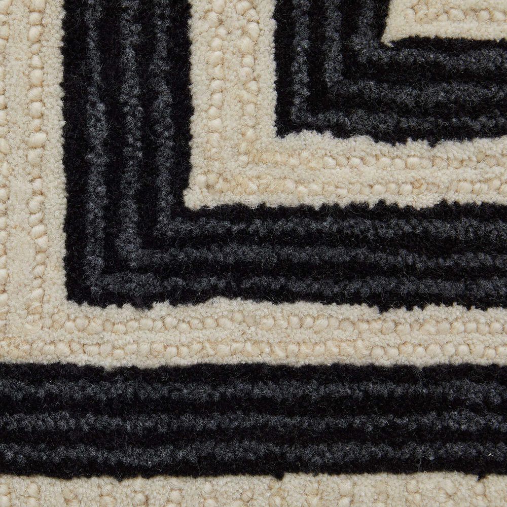 Feizy Maguire 8900F 3&#39;6&quot; x 5&#39;6&quot; Ivory and Black Area Rug, , large