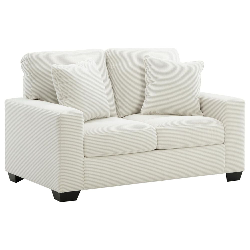 Ashley Greenbriar Stationary Loveseat Chaise in Ivory, , large