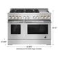 JennAir 48" Gas Professional Range with Infused Griddle in Stainless Steel, , large