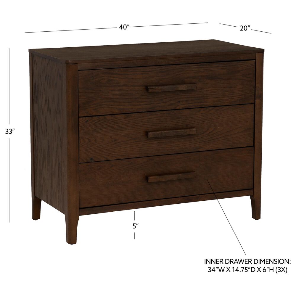 Linon Home Decor Wilcox 3-Drawer Dresser in Espresso, , large