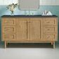 James Martin Vanities Laurent 60" Single Bathroom Vanity in Light Natural Oak with 3 cm Charcoal Soapstone Quartz Top and Rectangular Sink, , large