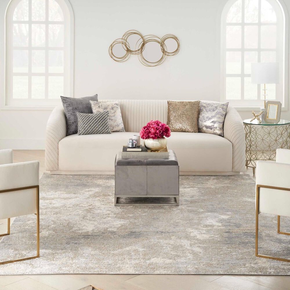 Nourison Joli 5&#39;3&quot; x 7&#39;3&quot; Ivory and Beige Area Rug, , large