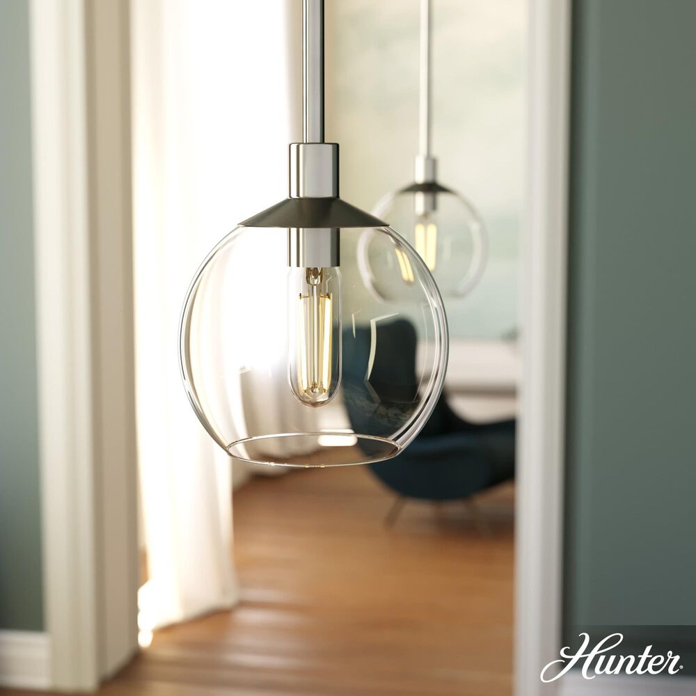 Hunter Xidane 1-Light Mini Pendant in Brushed Nickel, , large