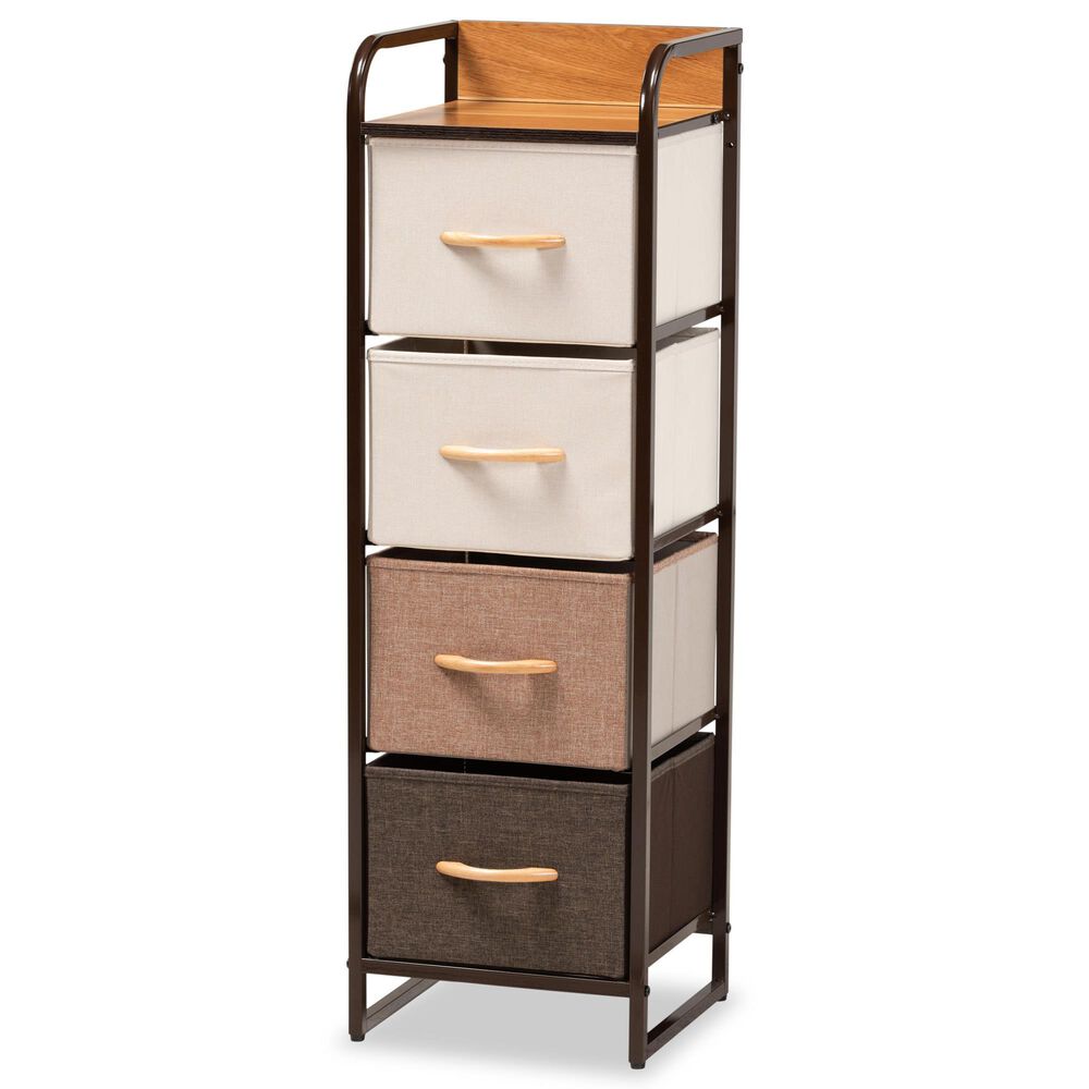 Baxton Studio Volkan 4-Drawer Storage Cabinet in Black, , large