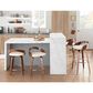 LumiSource Grotto 30" Bar Stool with Cream Upholstery in Walnut Wood and Chrome (Set of 2), , large