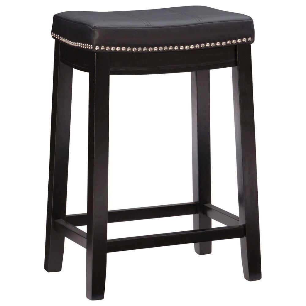 Linon Home Decor Claridge Counter Stool in Black, , large