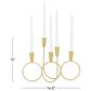 Maple and Jade Metal Decorative Candelabra in Polished Gold, , large