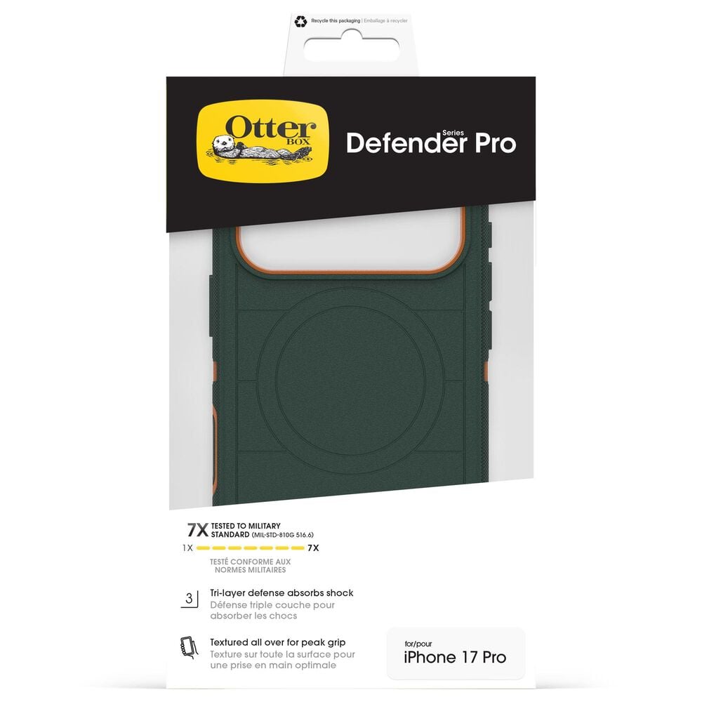 OtterBox Defender Pro MagSafe Case for iPhone 17 Pro in Green Intrigue, , large