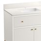 Kohler Calpa 36" Single Bathroom Vanity in White with 2 cm White Quartz Top and Rectangular Sink, , large